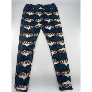 LuLaRoe Women’s Leggings Size TC Tall/Curvy XL Christmas Santa Claus Xmas Snow